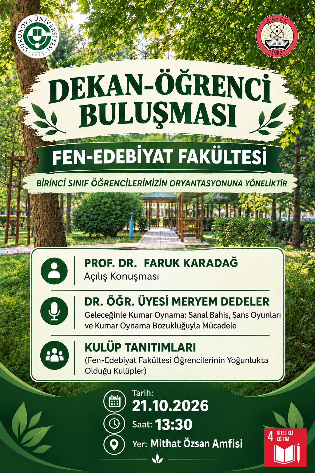 Fen Edebiyat Fakültesi Dekan Öğrenci Buluşması