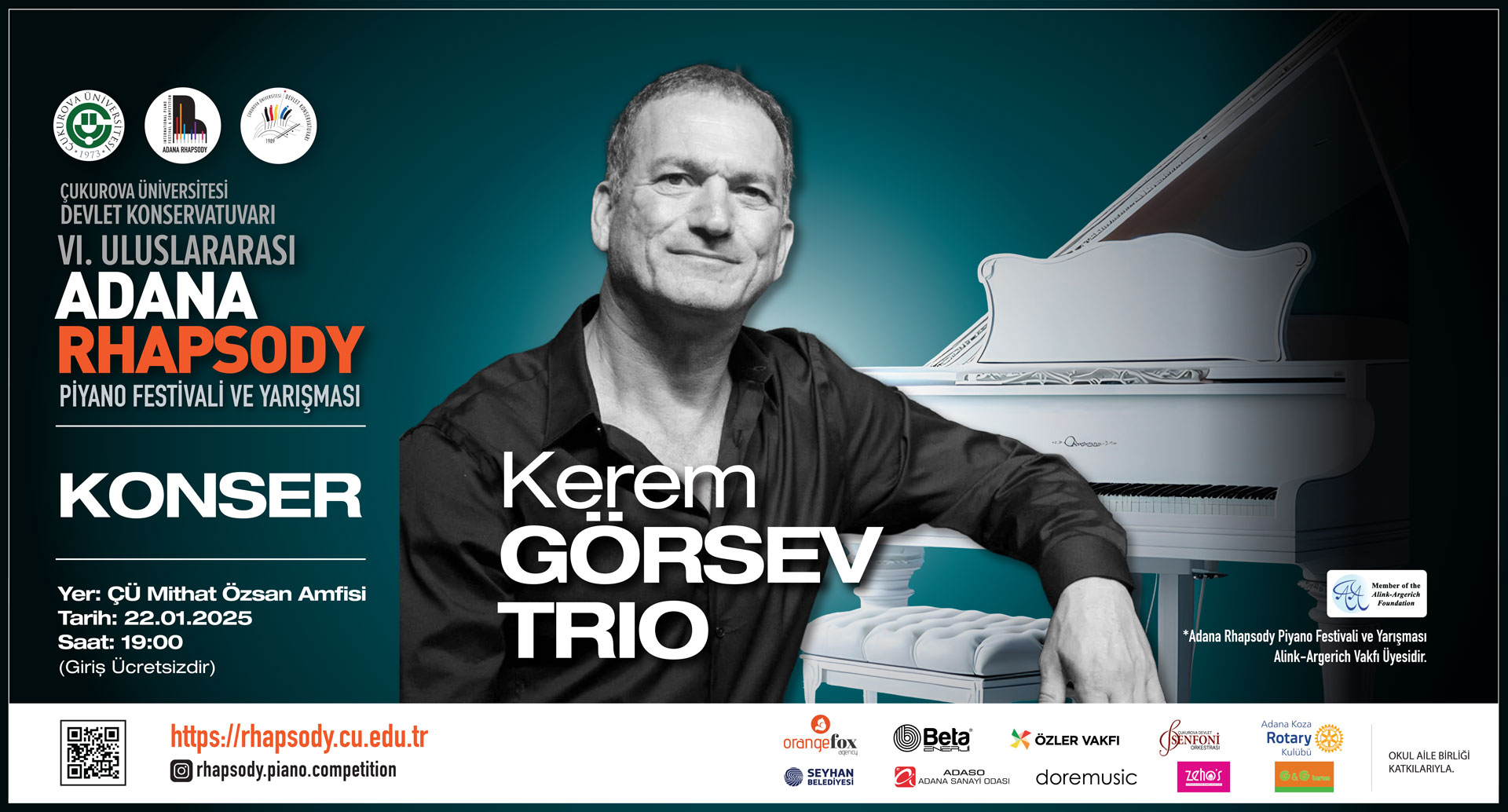 VI. Uluslararası Adana Rhapsody Piyano Festivali ve Yarışması - Kerem Görsev Trio