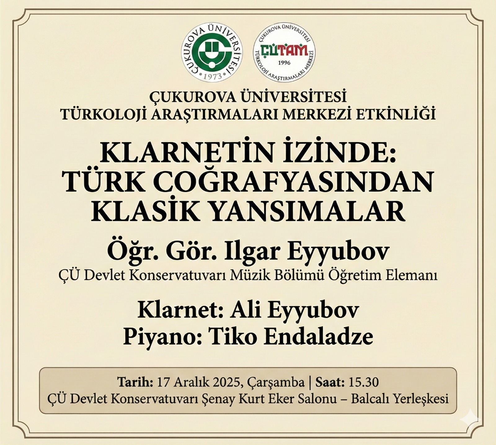 Klarnetin İzinde: Türk Coğragyasından Klasik Yansımalar